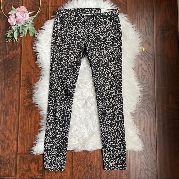 rag & bone Amoeba Skinny Printed Leopard Mid Rise Jeans 27 - Picture 4 of 7